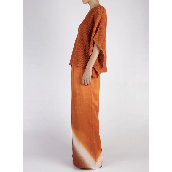 ESSENTIEL ANTWERP Women Bosha Wide Leg Burnt Orange Preppy Pants Size EU 34/US 2